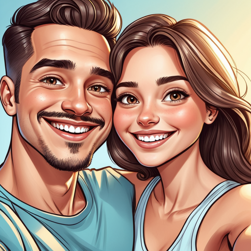 Lovely Couple Cartoon Transformation with Dreamery.ai